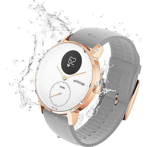 Smartwatch NOKIA Steel HR 36mm, Android/iOS, silicon, Small, Carcasa Rose Gold, Grey Band