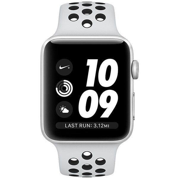 APPLE Watch 3 Nike+ 38mm Silver Aluminium Case, Platinum/Black Nike Sport Band 