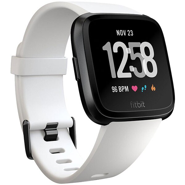 Smartwatch FITBIT Versa, Android/iOS, silicon, White/Black