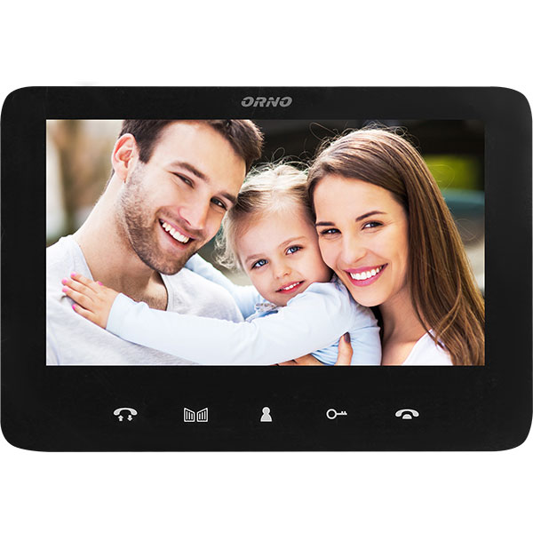 Interfon video cu fir ORNO OR-VID-VP-1071/B, LCD, 7 inch, gri-negru