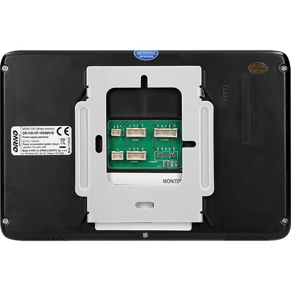Interfon video cu fir ORNO OR-VID-VP-1071/B, LCD, 7 inch, gri-negru