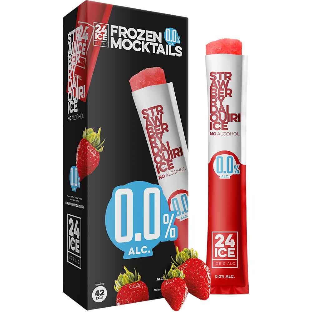 Cocktail fara alcool 24 Ice Strawberry Daiquiri, 0.065L x 5 tetrapak