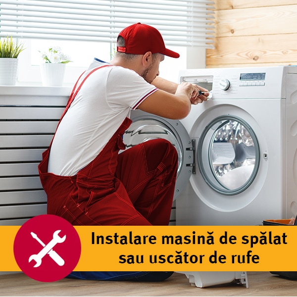 Instalare masina de spalat sau uscator rufe in 1-3 zile lucratoare