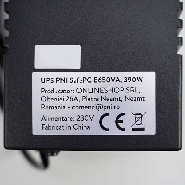 Unitate UPS PNI SafePC E650VA, 650VA, LCD, Schuko