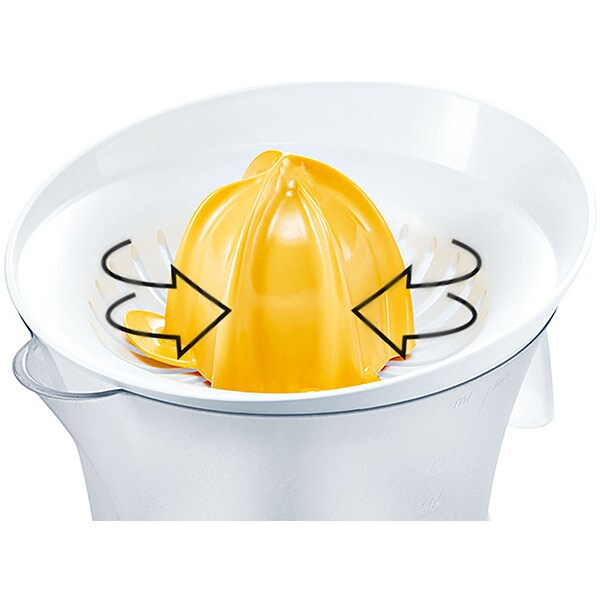 Storcator citrice BOSCH VitaPress MCP3000N, 0.8l, 25W, 1 treapta putere, alb-galben