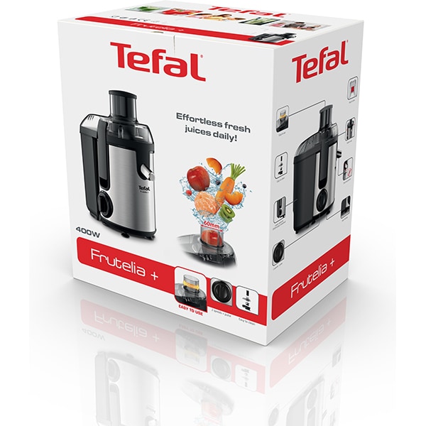 Storcator fructe si legume TEFAL Frutelia ZE420D38, 1l, 400W, 2 trepte viteza, gri - negru