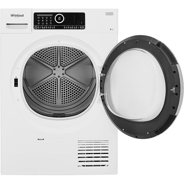 Uscator de rufe WHIRLPOOL ST U 83X EU, Pompa de caldura, 8 kg, 18 programe, Clasa A+++, alb