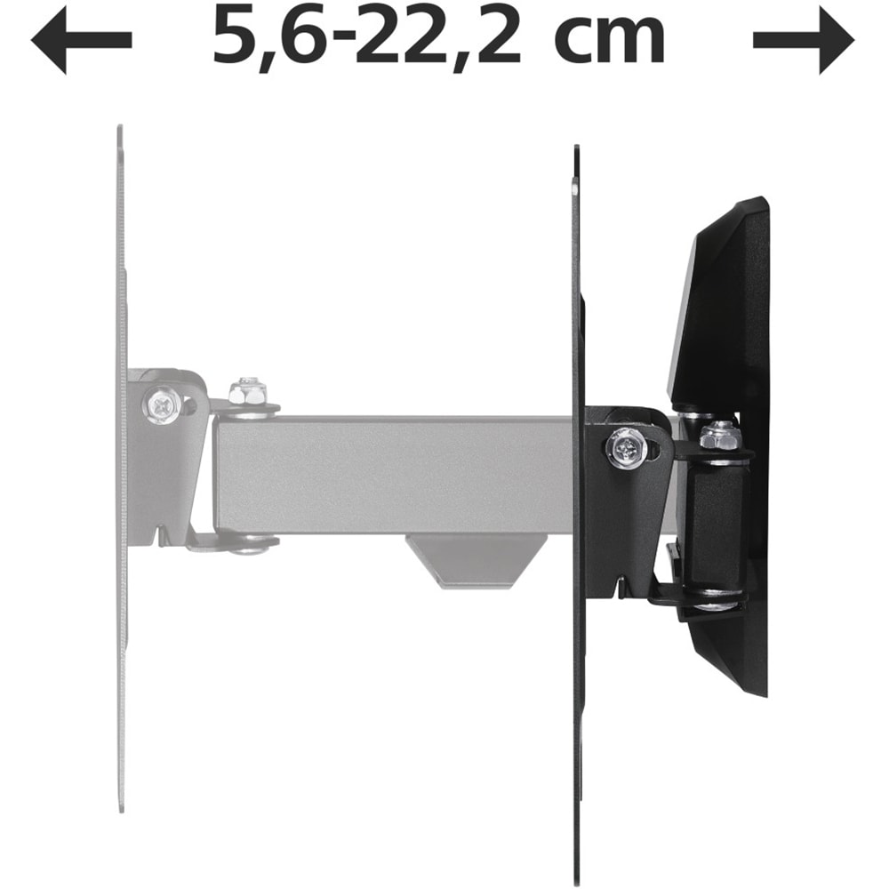 Suport TV perete HAMA 118100, reglabil, 19-48", 20kg, negru