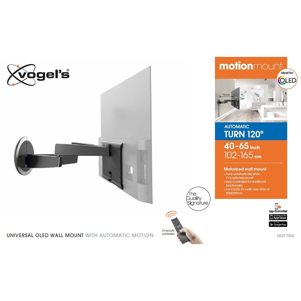 Suport TV perete VOGEL'S NEXT 7356, motorizat, 40-65", 30kg, negru