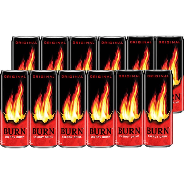 Bautura energizanta BURN Original bax 0.25L x 12 doze