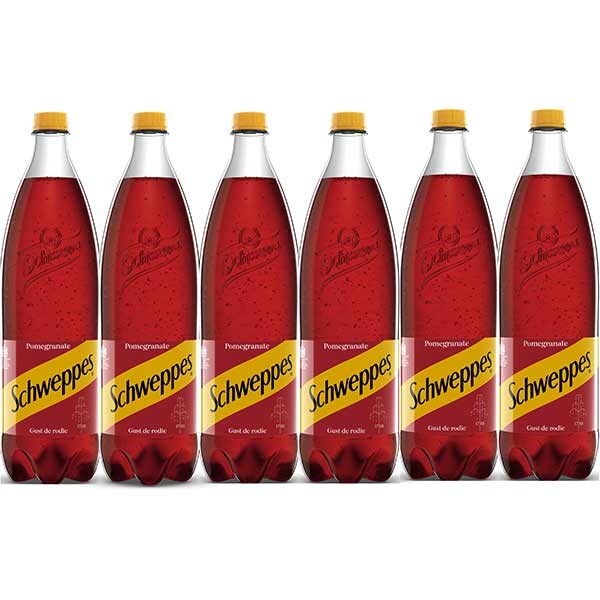 Bautura racoritoare carbogazoasa SCHWPPES Rodie bax 1.5L x 6 sticle