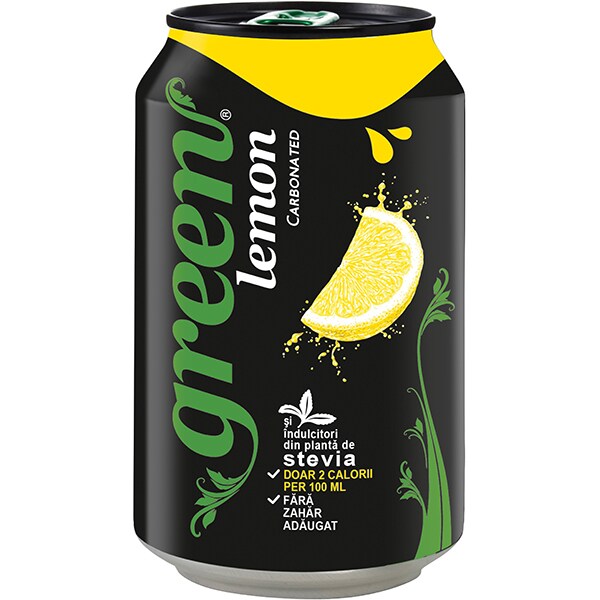 Bautura racoritoare GREEN Lamaie 0.33L x 24 doze