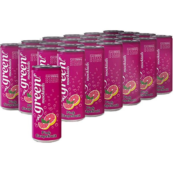Bautura racoritoare carbogazoasa GREEN Pink Grapefruit Can bax 0.33L x 24 doze