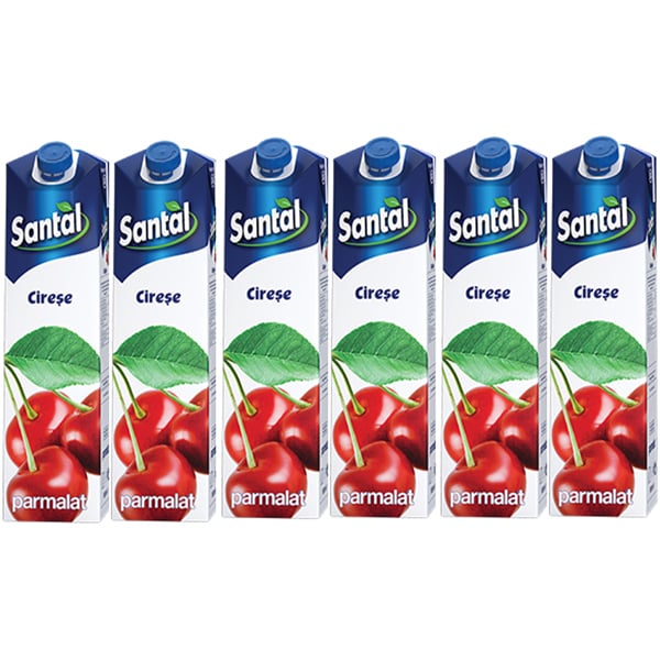 Bautura racoritoare necarbogazoasa SANTAL Red Line Cirese, 1L, 6 cutii