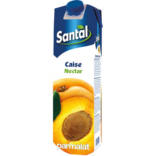 Bautura racoritoare necarbogazoasa SANTAL Nectar Caise, 1L, 6 cutii