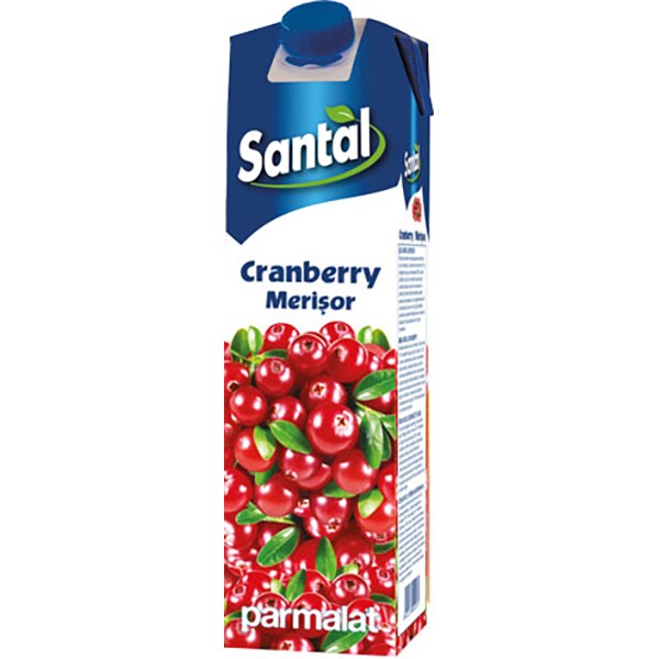Bautura racoritoare necarbogazoasa SANTAL Red Line Cranberry, 1L, 6 cutii
