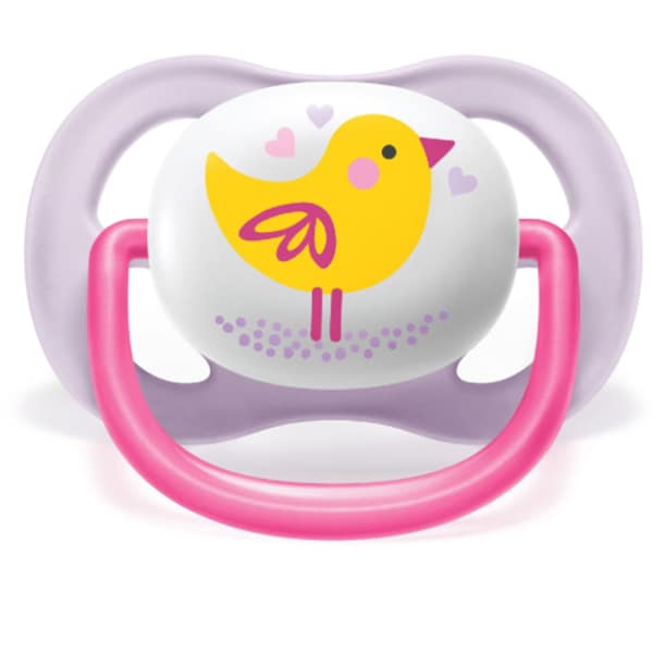 Suzeta PHILIPS AVENT Ultra Air SCF080/06, 0 luni+, 2 buc, roz-mov