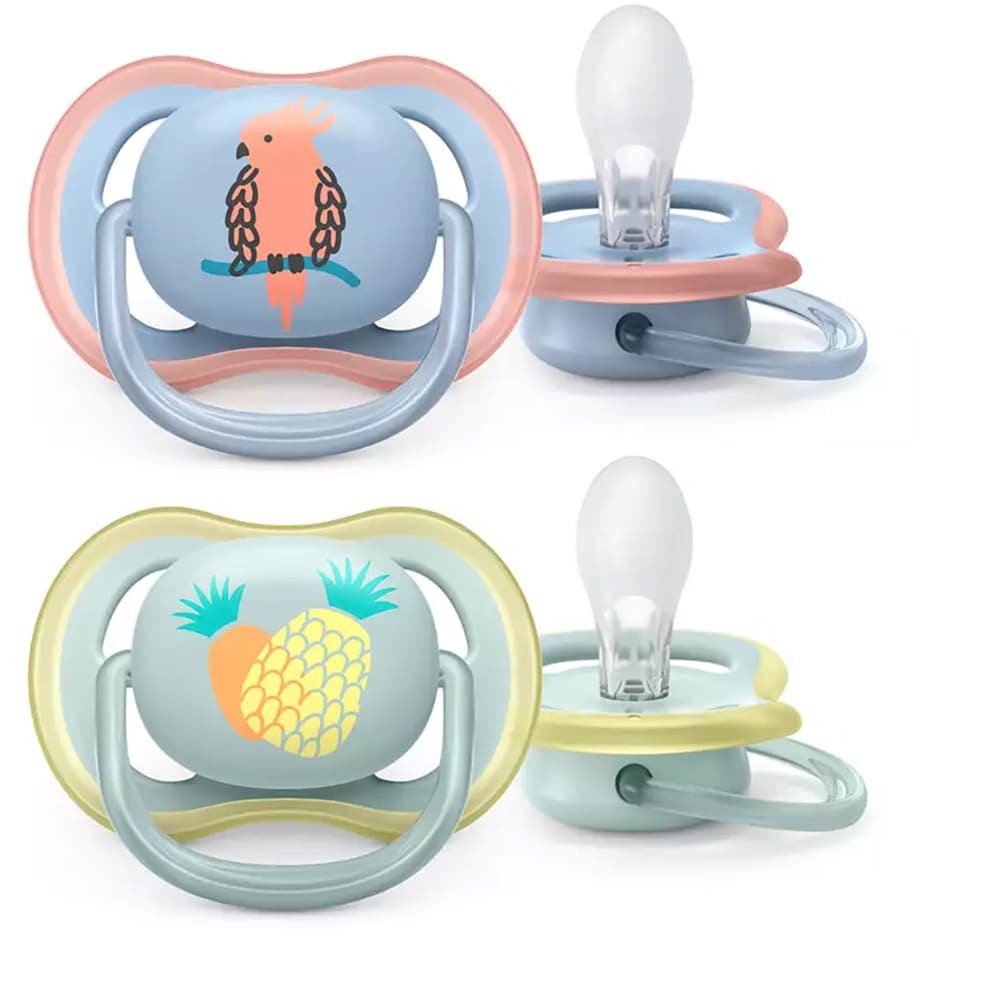 Suzeta PHILIPS AVENT Ultra Air SCF085/12, 0 luni+, 2 buc, multicolor