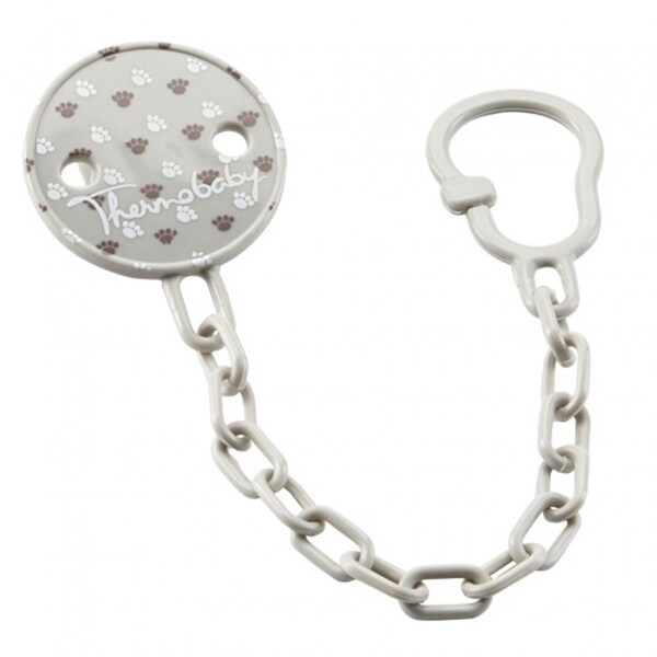 Lantisor suzeta cu clips THERMOBABY THE1801/46, gri