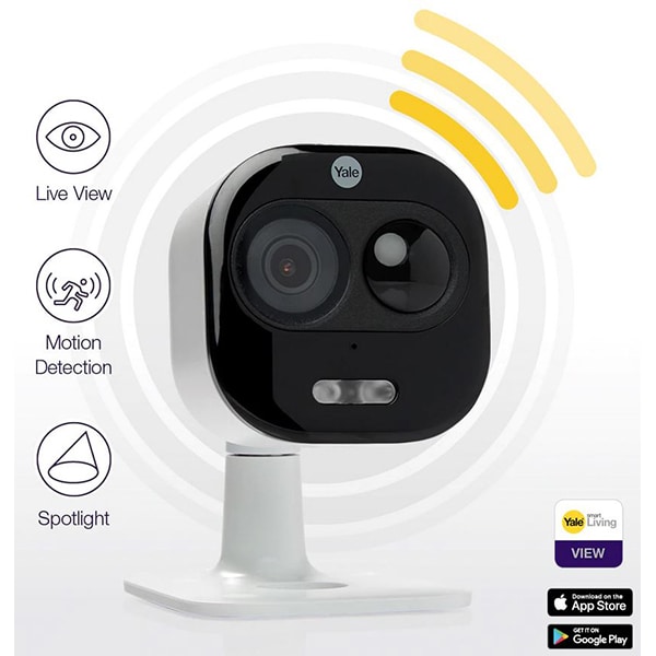 Camera supraveghere Wireless exterior YALE SV-DAFX-W EU, Full HD 1080p, IR, Night Vision, alb