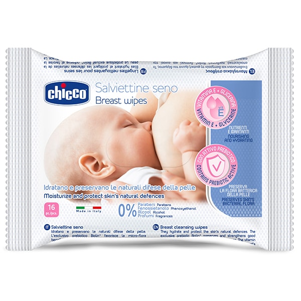Servetele umede CHICCO pentru igiena sanului, 16 buc