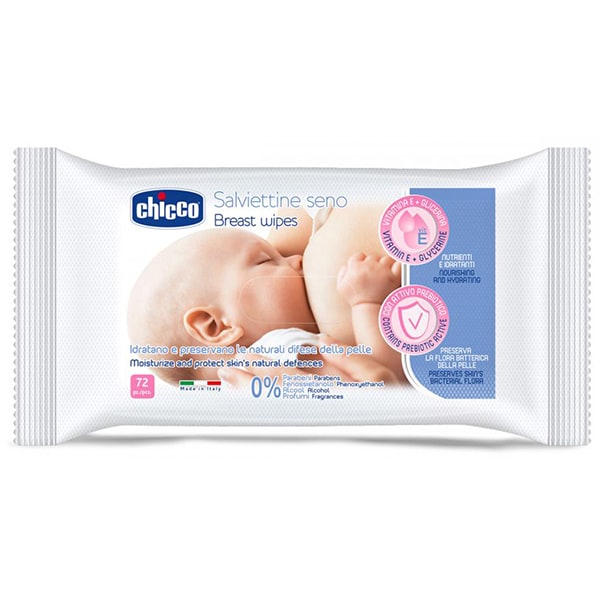 Servetele umede CHICCO pentru igiena sanului, 72 buc