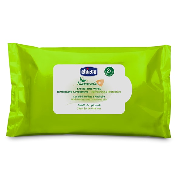 Servetele umede cu efect revigorant si protectie impotriva tantarilor CHICCO Natural 0956910-9, 20 buc