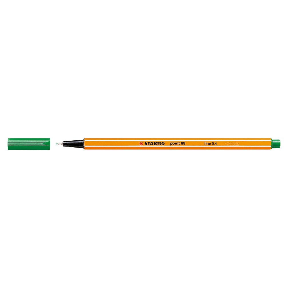 Liner STABILO Point 88, fetru, 0.4 mm, verde