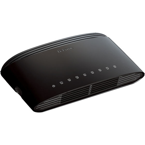 Switch D-LINK DES-1008D, 8 porturi Fast Ethernet, negru