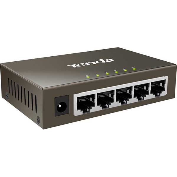 Switch TENDA TEG1005D, 5 porturi Gigabit, argintiu
