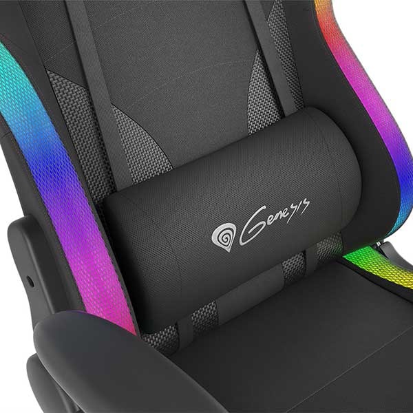 Scaun Gaming GENESIS Trit 600 RGB, negru