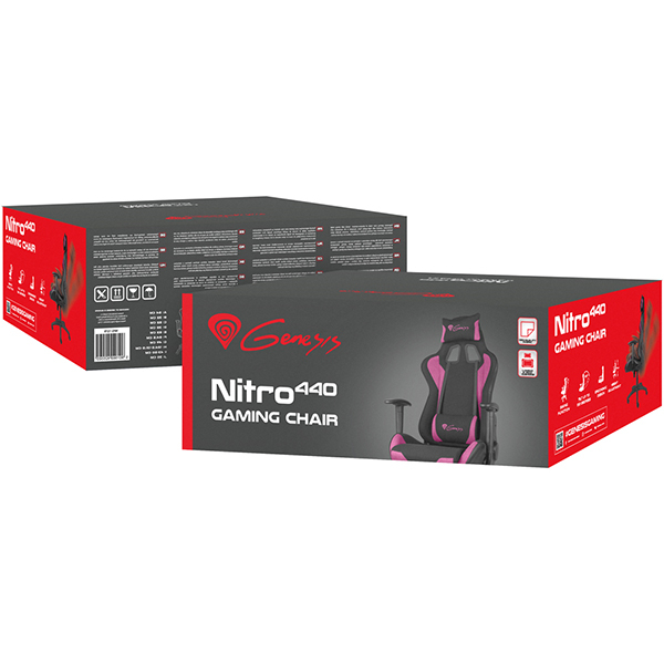 Scaun gaming NATEC Genesis Nitro 440, negru-violet