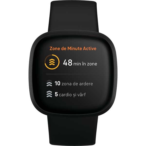 Smartwatch FITBIT Versa 3, Android/iOS, silicon, Black/Black Aluminum