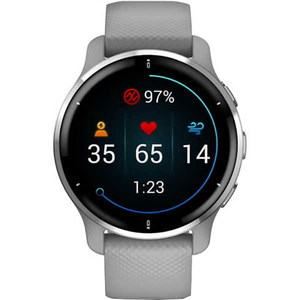 Smartwatch GARMIN Venu 2 Plus 43mm, Wi-Fi, Android/iOS, silicon, Silver/Powder Gray