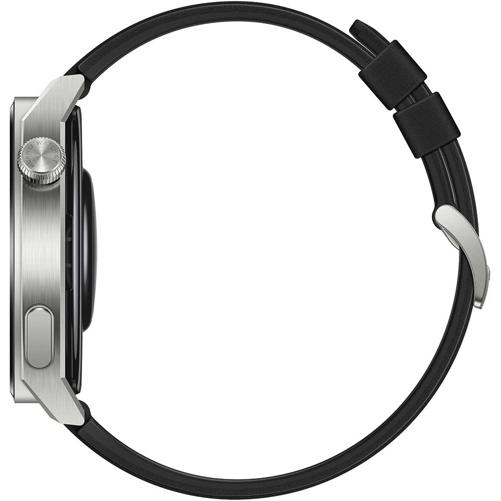 Smartwatch HUAWEI Watch GT 3 Pro Titanium 46mm, Android/iOS, Black Fluoroelastomer Strap