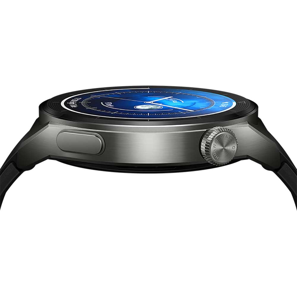 Smartwatch HUAWEI Watch GT 3 Pro Titanium 46mm, Android/iOS, Black Fluoroelastomer Strap