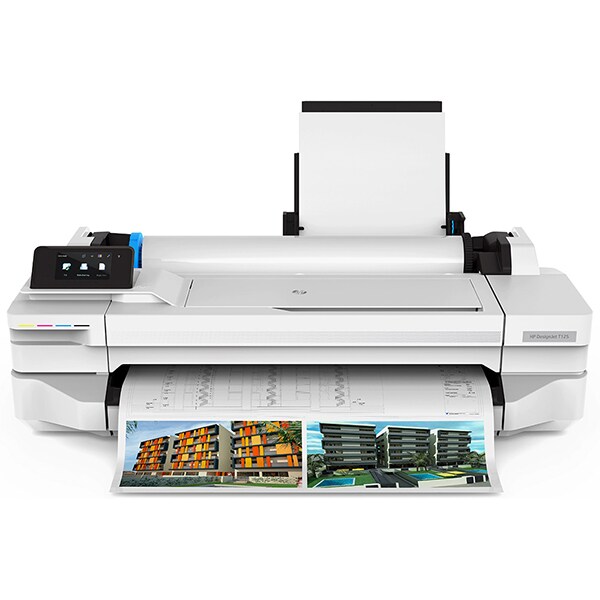 Plotter HP DesignJet T125 24 inch, A1, USB, Retea, Wi-Fi
