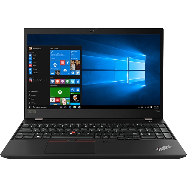 Laptop LENOVO ThinkPad T590, Intel Core i7-8565U pana la 4.6GHz, 15.6" Full HD, 16GB, SSD 512GB, NVIDIA GeForce MX250 2GB, Windows 10 Pro, negru