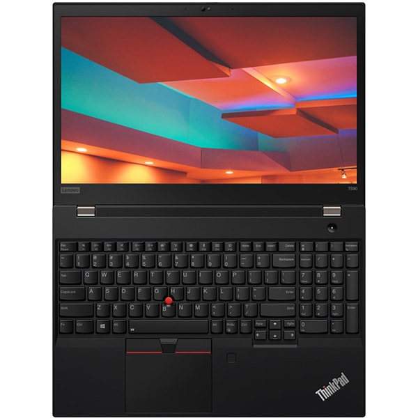 Laptop LENOVO ThinkPad T590, Intel Core i7-8565U pana la 4.6GHz, 15.6" Full HD, 16GB, SSD 512GB, NVIDIA GeForce MX250 2GB, Windows 10 Pro, negru