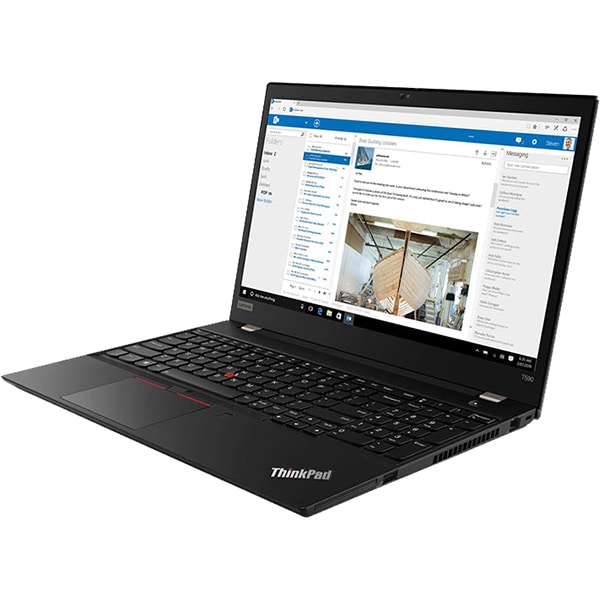 Laptop LENOVO ThinkPad T590, Intel Core i7-8565U pana la 4.6GHz, 15.6" Full HD, 16GB, SSD 512GB, NVIDIA GeForce MX250 2GB, Windows 10 Pro, negru