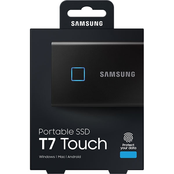 SSD extern SAMSUNG T7 Touch MU-PC1T0K/WW, 1TB, USB 3.2 Gen 2, negru