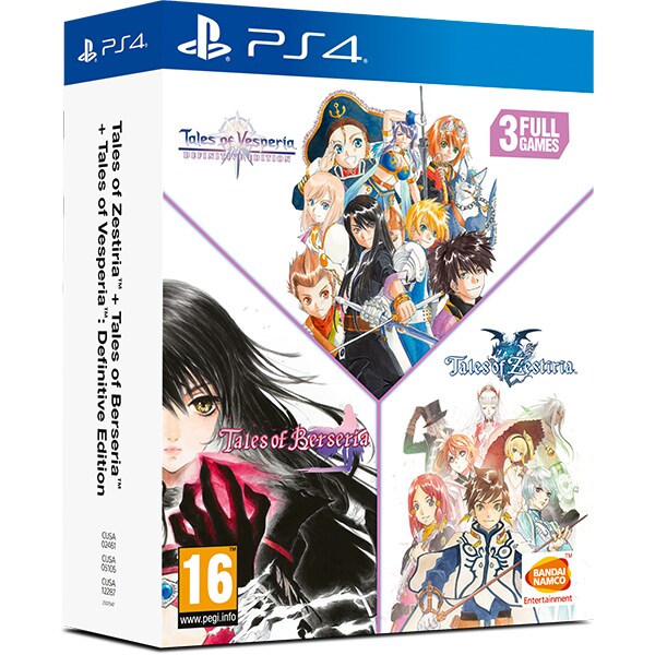 Tales of Vesperia Definitive Edition + Tales of Zestiria + Tales of Berseria (Triple Pack) PS4