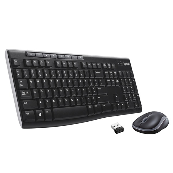 Kit tastatura si mouse Wireless LOGITECH MK270, USB, Layout UK, negru