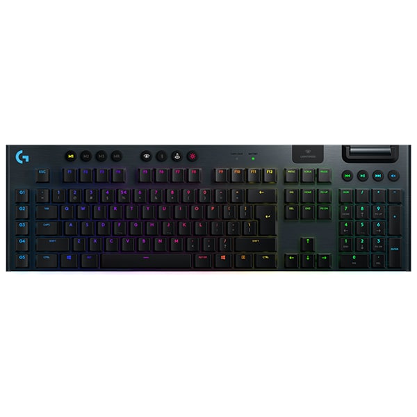 Tastatura Gaming Wireless mecanica LOGITECH G915 Tactile Switch, Bluetooth, Layout INT, negru