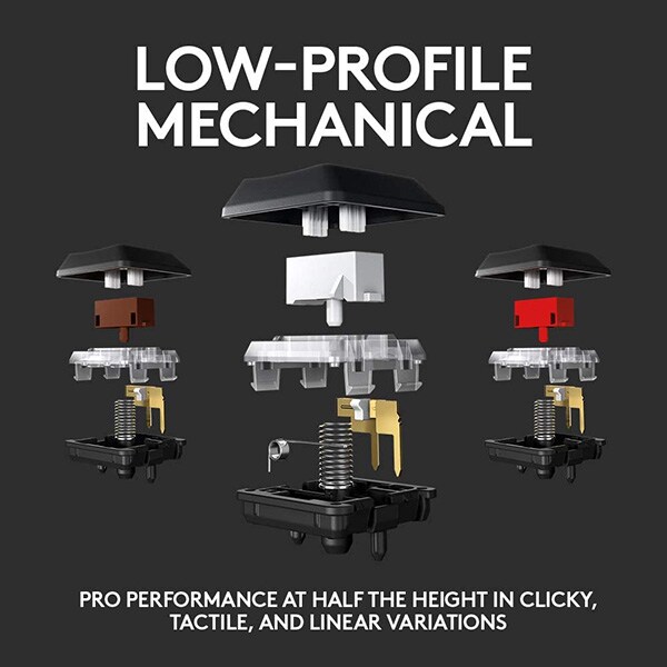 Tastatura Gaming mecanica LOGITECH G815 Tactile Switch, USB, Layout INT, negru