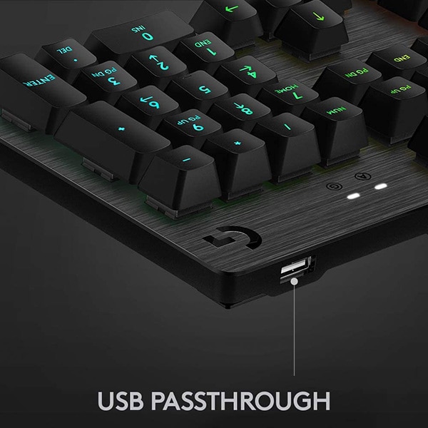 Tastatura Gaming mecanica LOGITECH G512 GX Brown Tactile, USB, Layout US INT, negru