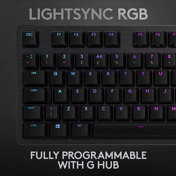 Tastatura Gaming mecanica LOGITECH G512 GX Brown Tactile, USB, Layout US INT, negru