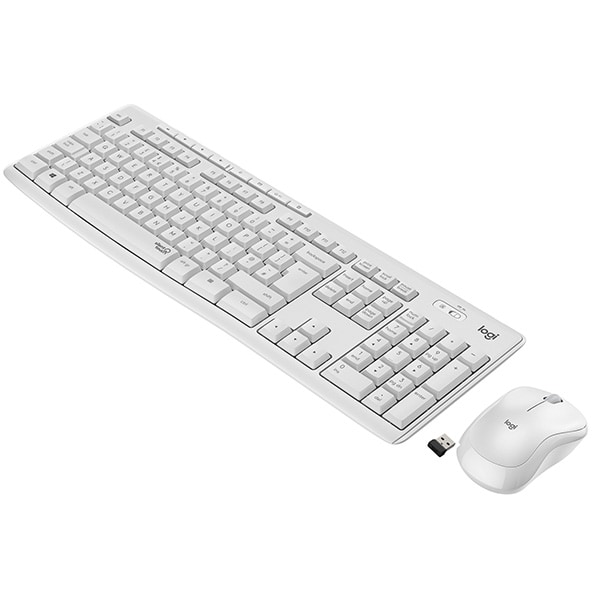 Kit tastatura si mouse Wireless LOGITECH MK295 Silent, USB, alb