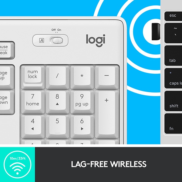 Kit tastatura si mouse Wireless LOGITECH MK295 Silent, USB, alb