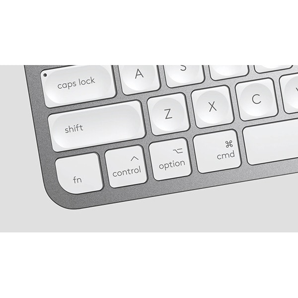 Tastatura Wireless pentru Mac LOGITECH MX Keys Mini, USB, Bluetooth, Layout US INT, alb-gri